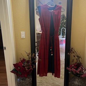 Red and navy Churidhar